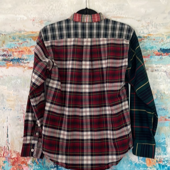Ralph Lauren Button Down Preppy Multi Plaid Shirt EC! Sz Large (16-18) - Picture 7 of 10
